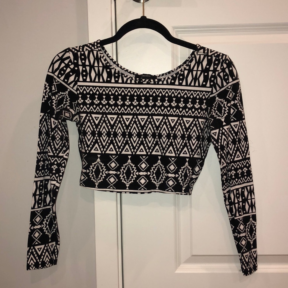 Long sleeve dressy crop top